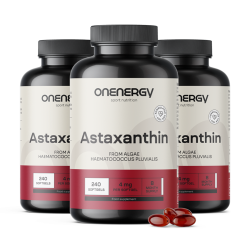 3x Astaxanthin 4 mg, összesen 720 lágy kapszula