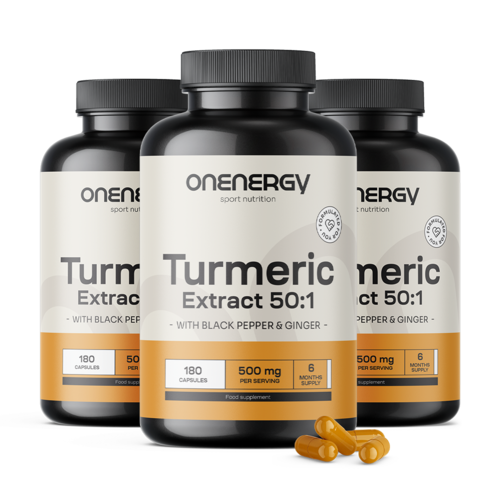 3x Kurkuma 500 mg – kivonat, összesen 540 lágy kapszula