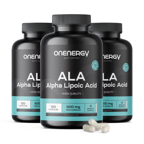 3x ALA – alfa liponsav 600 mg, összesen 360 kapszula