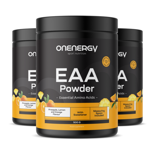 3x EAA por – ananász, citrom, narancs, összesen 1500 g