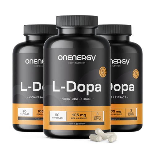 3x L-dopa 105 mg – a lóbab kivonatából, összesen 270 kapszula