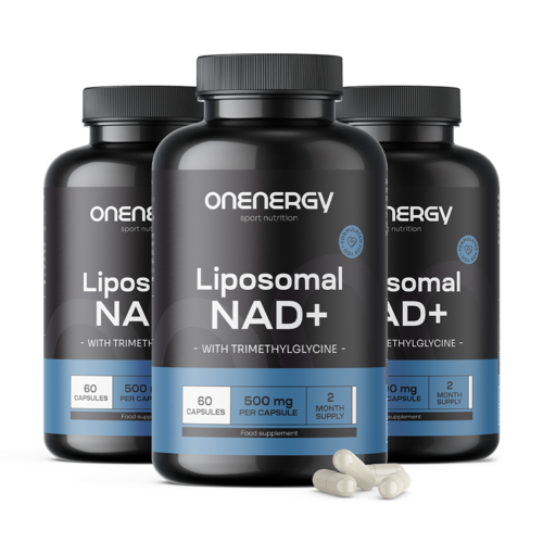 3x Liposzomális NAD+ 500 mg – trimetilglicinnel, összesen 180 kapszula