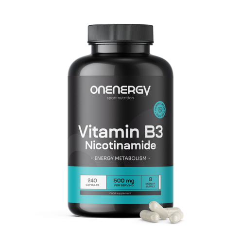 B3-vitamin 500 mg – nikotinamid, 240 kapszula