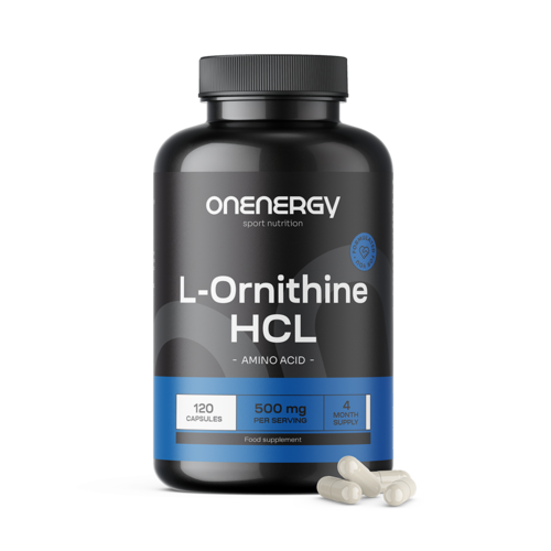 L-ornitin HCL 500 mg, 120 kapszula