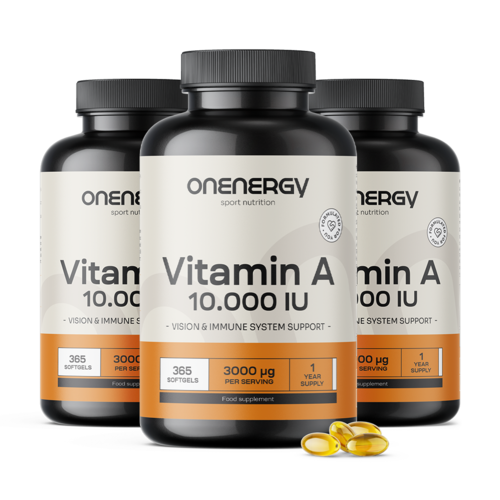 3x A-vitamin 10.000 NE, összesen 1095 lágy kapszula