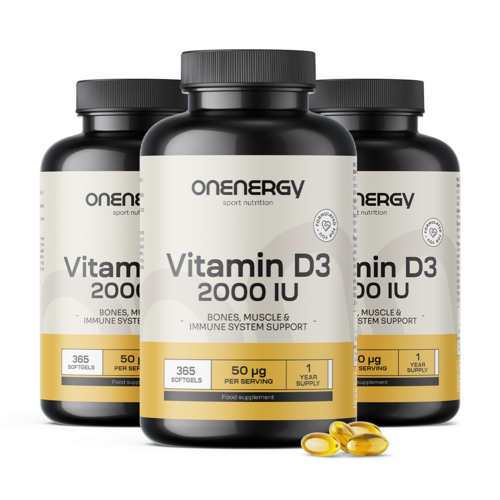 3x D3-vitamin 2000 NE, összesen 1095 lágy kapszula