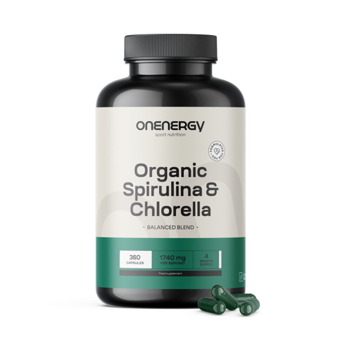 BIO Spirulina és chlorella, 360 kapszula