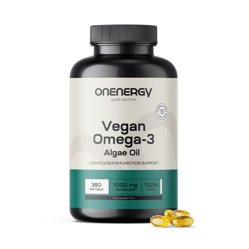 Vegán omega-3 algákból 1000 mg, 360 lágy kapszula