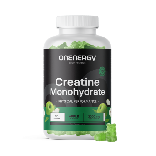 3x Kreatin-monohidrát 3000 mg – alma, összesen 270 gumicukor