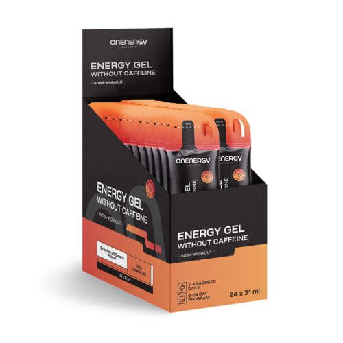 Koffeinmentes energiazselé – eper és banán, 24 x 31 ml