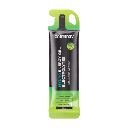 Hydro energiazselé elektrolitokkal – lime, 55 ml