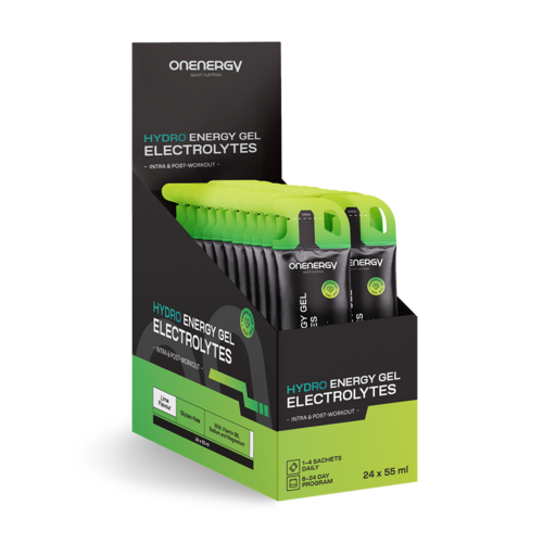 Hydro energiazselé elektrolitokkal – lime, 24 x 55 ml