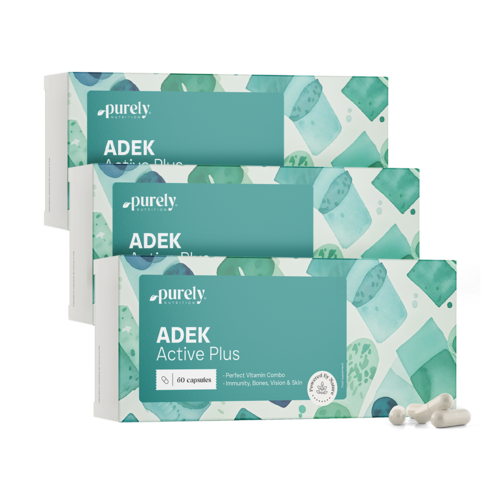 3x ADEK Active Plus vitaminok, összesen 180 kapszula