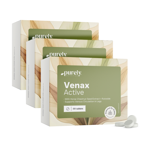 3x Venax Active - komplex a vénák és a vérkeringés számára, összesen 180 tabletta
