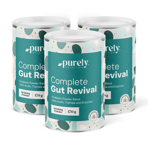 3x Complete Gut Revival – prebiotikus porkeverék, összesen 450 g