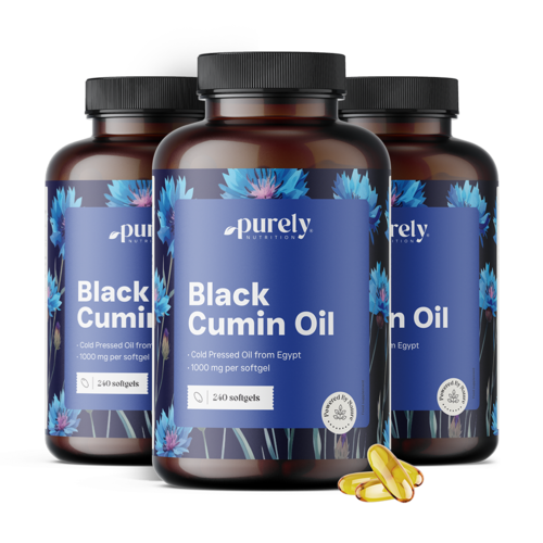 3x Fekete köményolaj 1000 mg, összesen 720 lágy kapszula