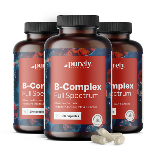3x B-komplex – a B-vitaminok teljes spektruma, összesen 360 kapszula
