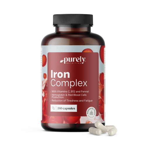 Iron Complex – vas C- és B12-vitaminnal, 180 kapszula