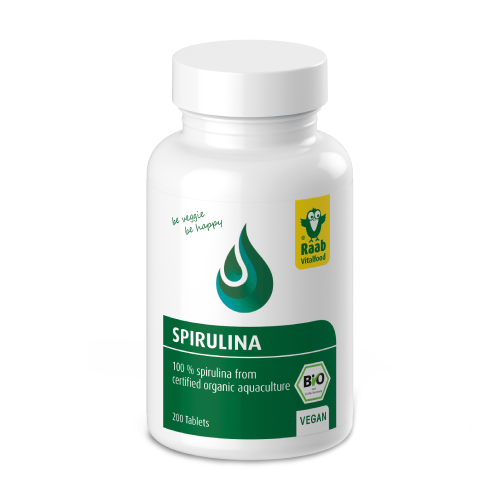 BIO Spirulina tabletákban.