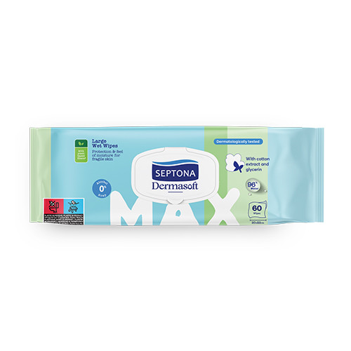 Dermasoft Max hidratáló törlőkendő gyerekeknek