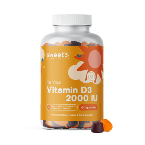 D3-vitamin 2000 NE, 150 gumicukor