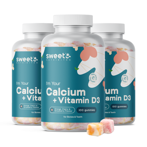 3x Kalcium + D3-vitamin, összesen 300 gumicukor