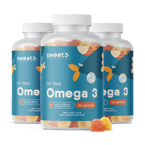 3x Omega-3, összesen 360 gumicukor