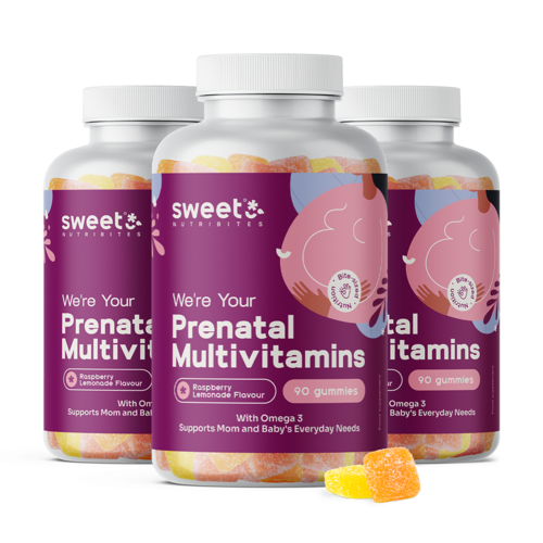 3x Prenatális multivitaminok + omega-3, összesen 270 gumicukor