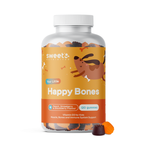 Happy Bones – gumicukor gyerekeknek D3-vitaminnal, 120 gumicukor