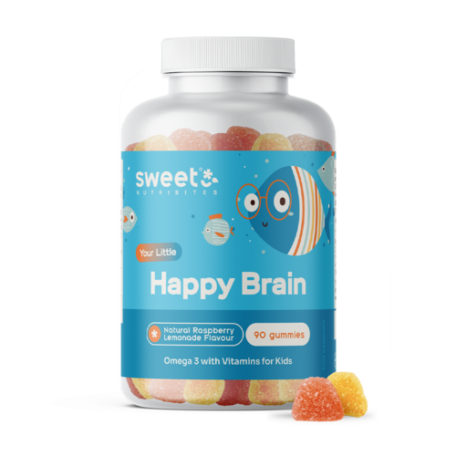 Happy Brain – gumicukor gyerekeknek omega-3 zsírsavakkal, 90 gumicukor