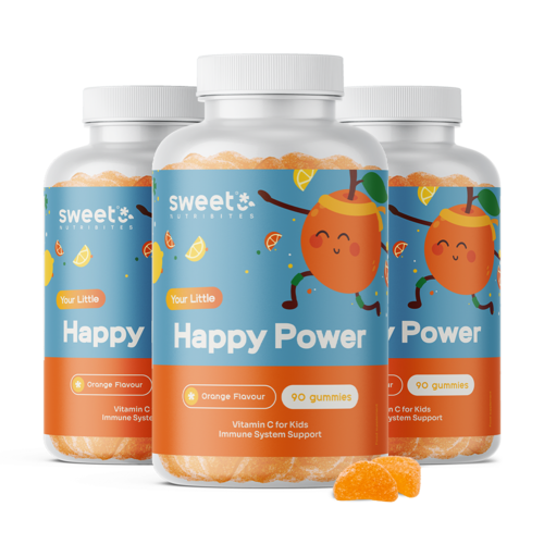 3x Happy Power – gumicukor gyerekeknek C-vitaminnal, összesen 270 gumicukor
