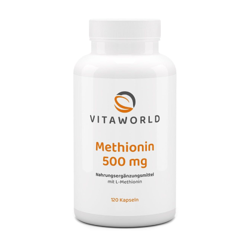 Metionin 500 mg kapszulákban.