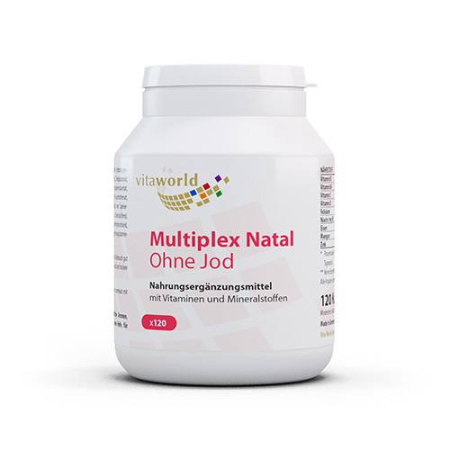Multivitaminok és ásványi anyagok jód nélkül terhes nők számára.